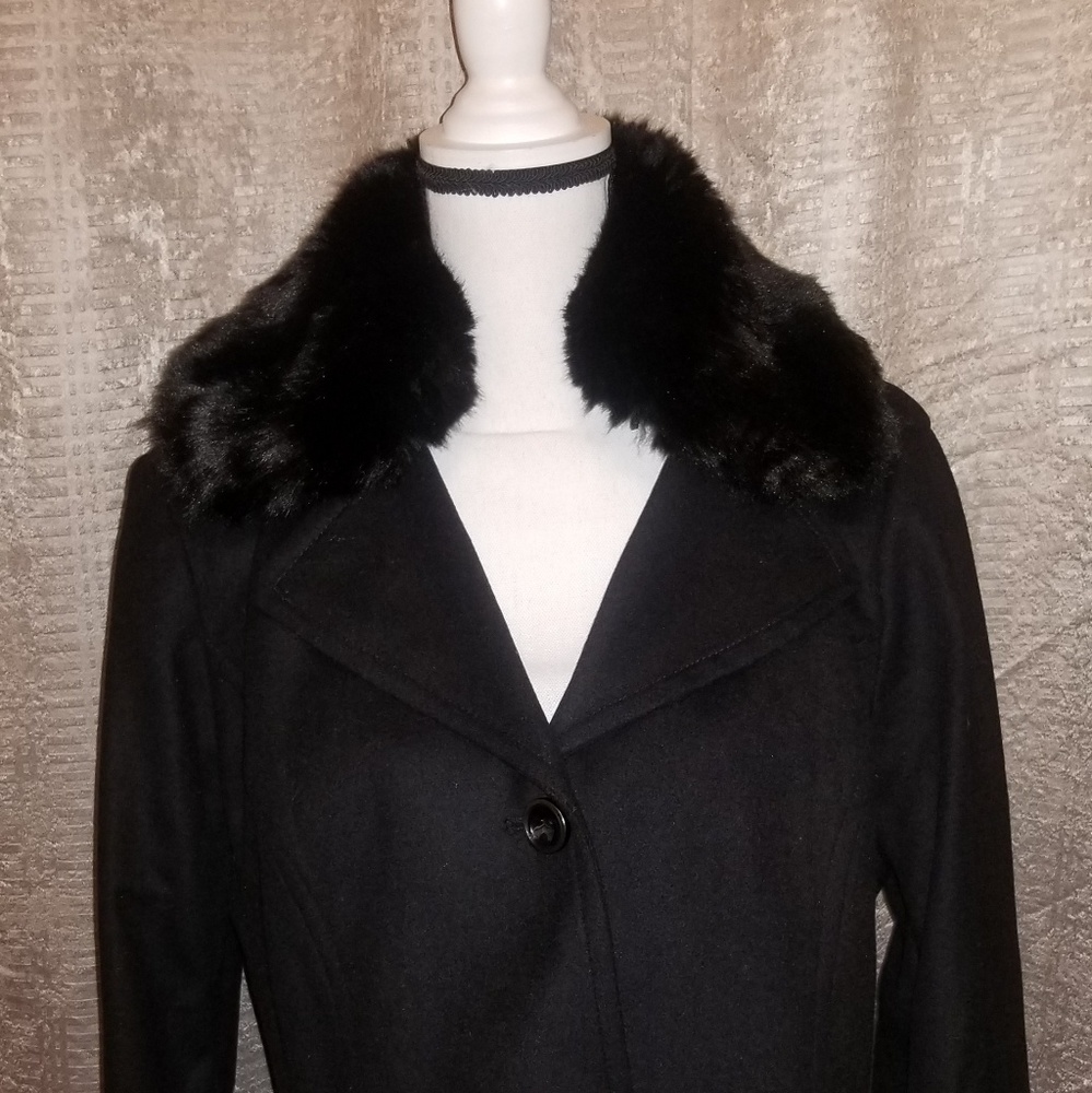 Betsey Johnson Gorgeous Black Corset Walker Coat
